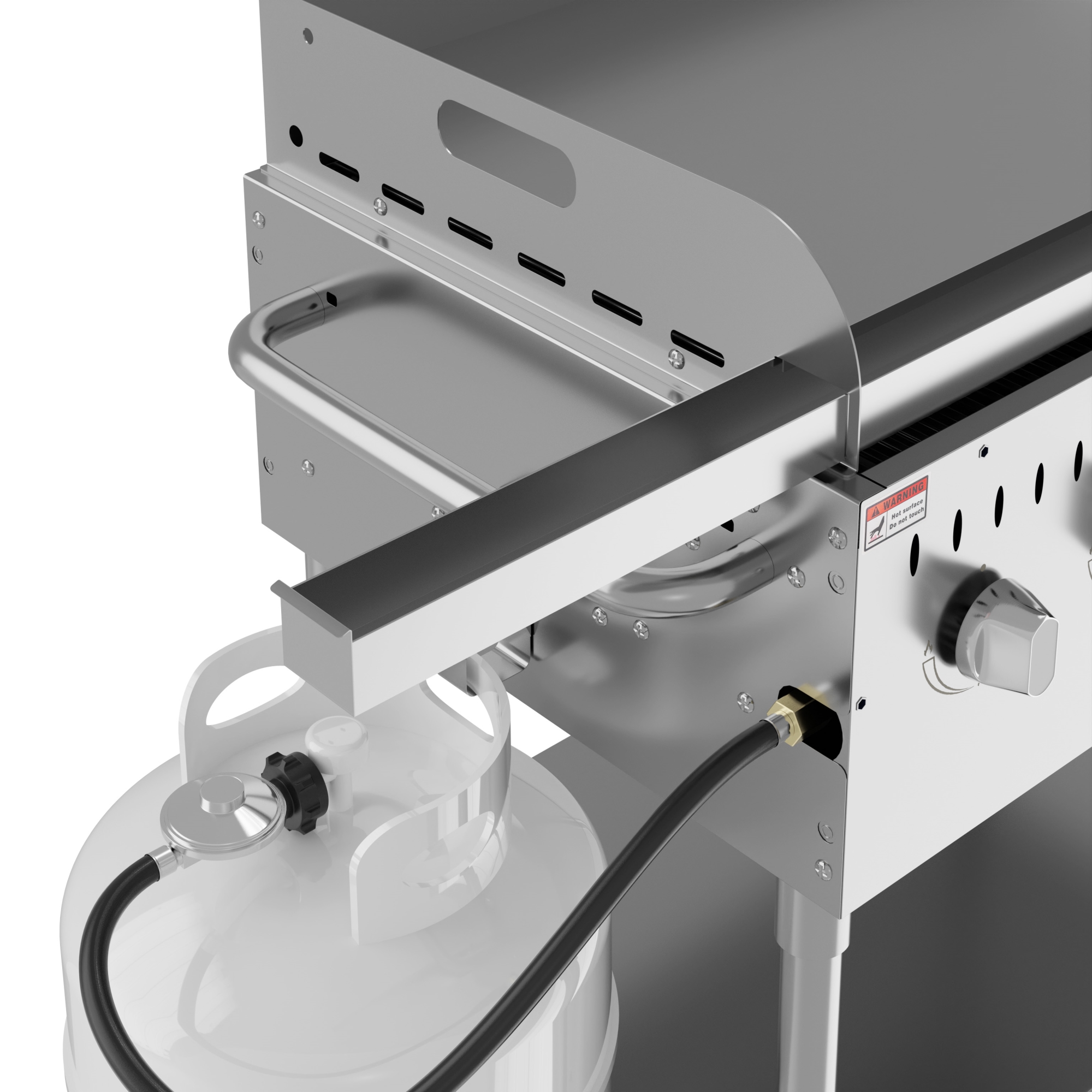 36 in. Commercial Outdoor Propane Grill with Griddle in Stainless-Steel, ETL Listed CGKIT336G
