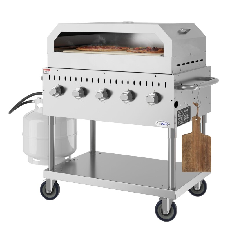 36 in. Commercial Outdoor Propane Grill With Pizza Oven in Stainless-Steel CGKIT336P, product image 2 of 13