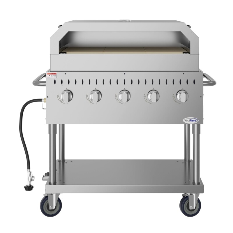 36 in. Commercial Outdoor Propane Grill With Pizza Oven in Stainless-Steel CGKIT336P, product image 6 of 13