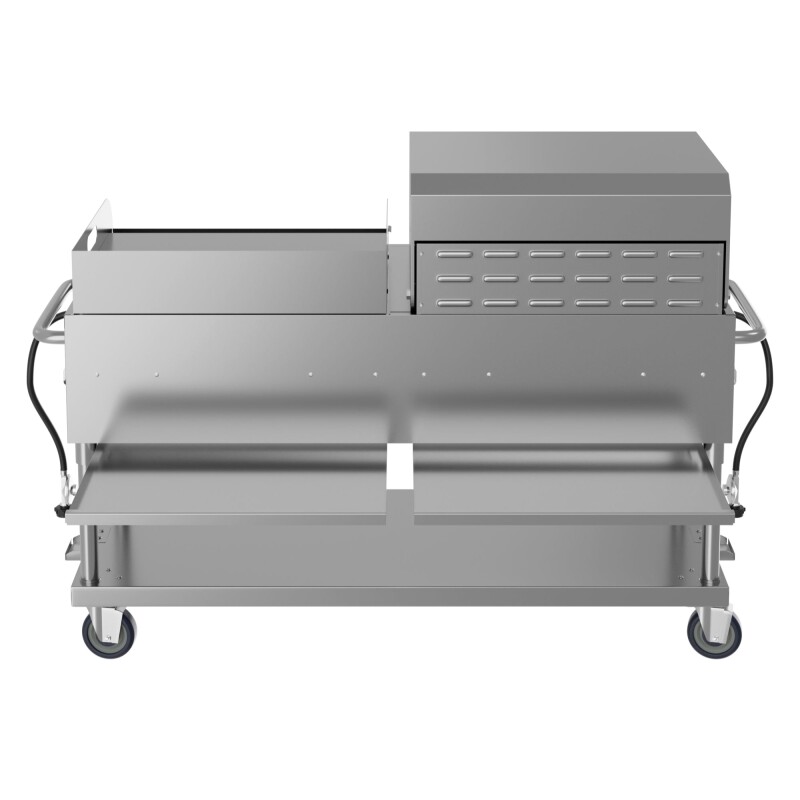 60 in. 8-Burner Commercial Outdoor Propane Gas Grill with 30 in. Roll Dome Cover and 30 in. Griddle in Stainless-Steel, ETL Listed CGKIT6D30G30, product image 7 of 12