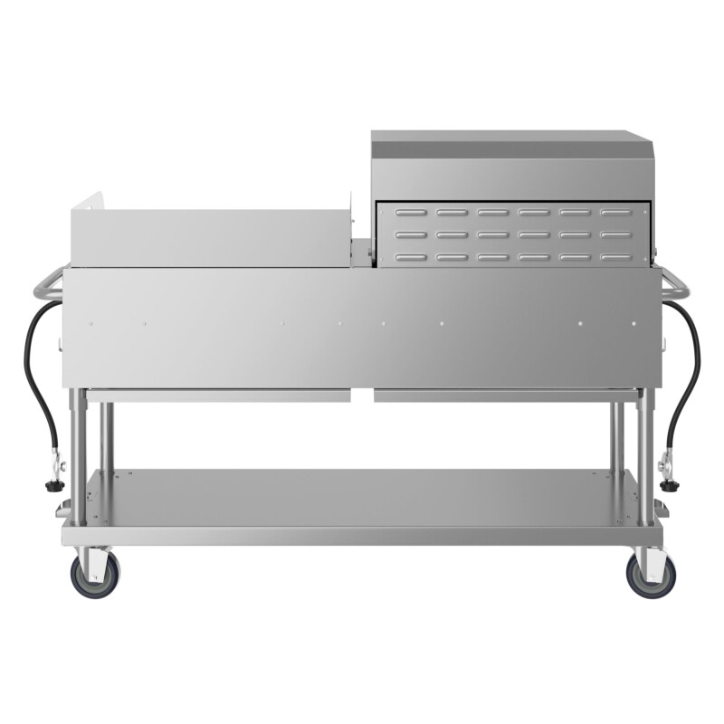60 in. 8-Burner Commercial Outdoor Propane Gas Grill with 30 in. Roll Dome Cover and 30 in. Griddle in Stainless-Steel, ETL Listed CGKIT6D30G30, product image 8 of 12