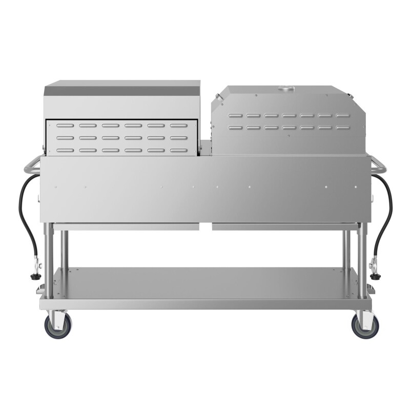 60 in. 8-Burner Commercial Outdoor Propane Gas Grill With 30 in. Roll Dome Cover and 30 in. Pizza Oven in Stainless-Steel, ETL Listed CGKIT6D30P30, product image 6 of 13