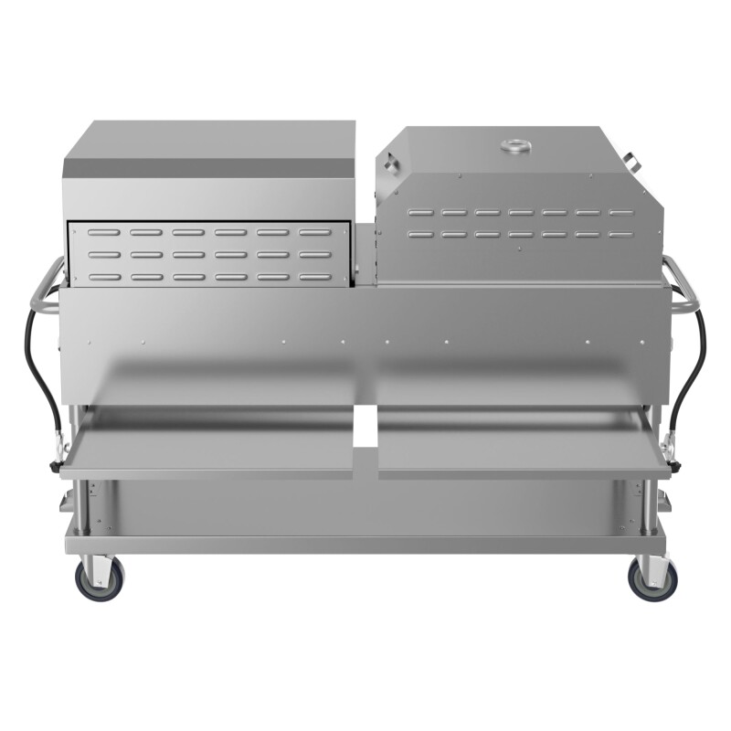 60 in. 8-Burner Commercial Outdoor Propane Gas Grill With 30 in. Roll Dome Cover and 30 in. Pizza Oven in Stainless-Steel, ETL Listed CGKIT6D30P30, product image 7 of 13
