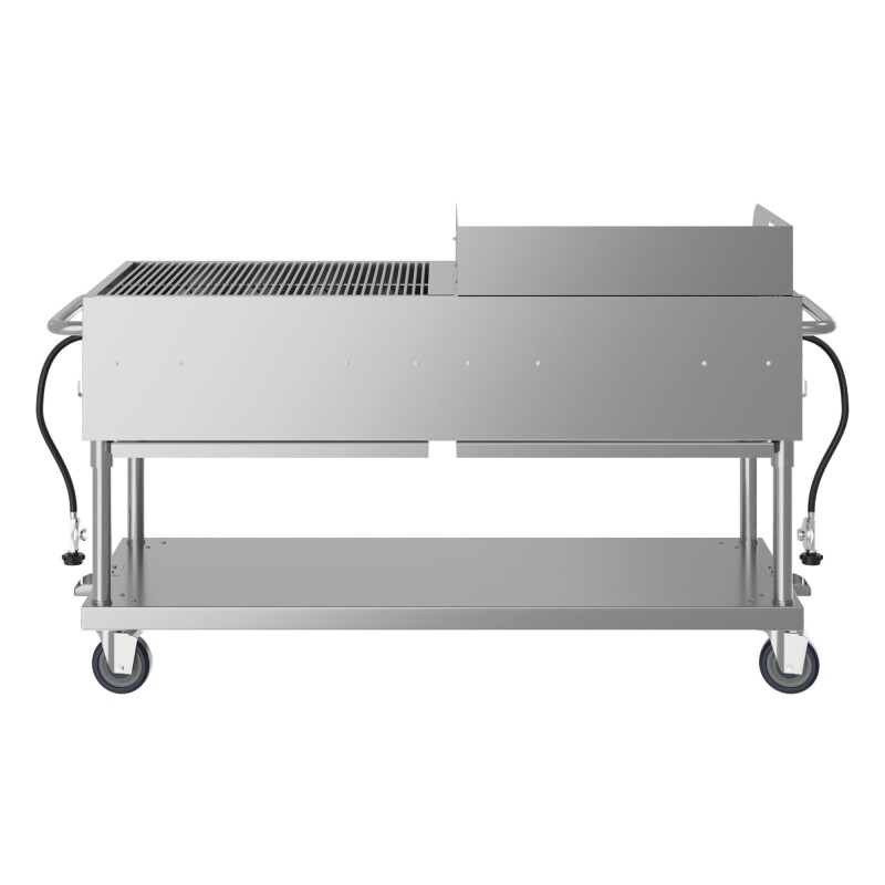 60 in. 8-Burner Commercial Outdoor Propane Gas Grill with 30 in. Griddle in Stainless-Steel, ETL Listed CGKIT6G30, product image 7 of 11