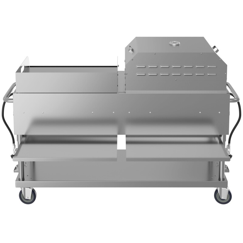 60 in. 8-Burner Commercial Outdoor Propane Gas Grill with 30 in. Griddle and 30 in. Pizza Oven in Stainless-Steel, ETL Listed CGKIT6G30P30, product image 7 of 13
