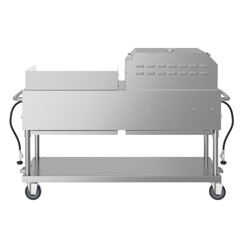 60 in. 8-Burner Commercial Outdoor Propane Gas Grill with 30 in. Griddle and 30 in. Pizza Oven in Stainless-Steel, ETL Listed CGKIT6G30P30, product image 8 of 13