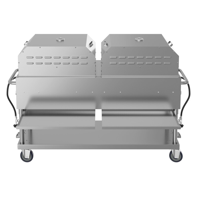 60 in. 8-Burner Commercial Outdoor Propane Gas Grill with Two 30 in. Pizza Ovens in Stainless-Steel, ETL Listed CGKIT6P30P30, product image 7 of 13