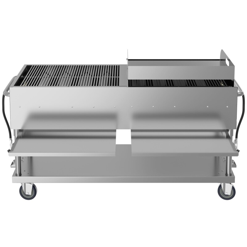 72 in. Commercial Outdoor Propane Gas Grill with 36 in. Griddle in Stainless-Steel, ETL Listed CGKIT7G36, product image 7 of 12