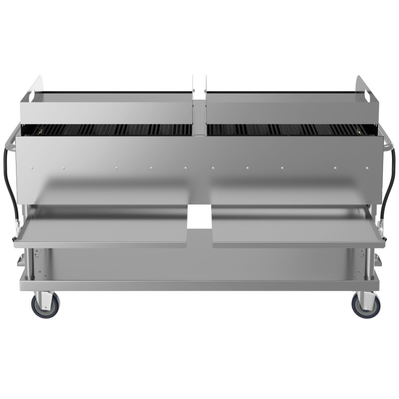 72 in. 10-Burner Commercial Outdoor Propane Gas Grill with Two 36 in. Griddles in Stainless-Steel, ETL Listed CGKIT7G36G36, product image 7 of 10