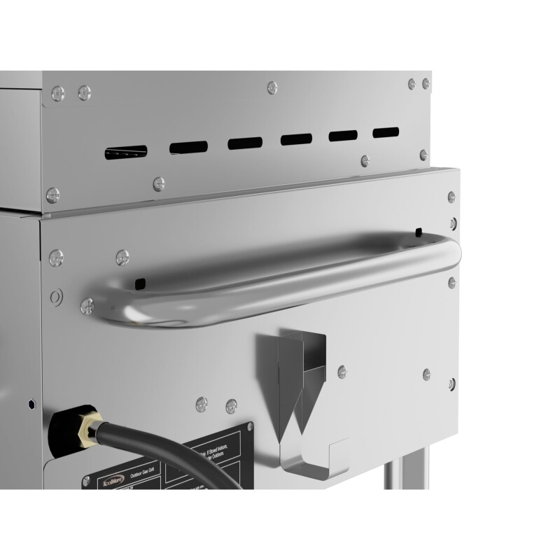 72 in. Full Stainless Steel Commercial Outdoor Propane Gas Grill with 36 in. Griddle and 36 in.Pizza Oven, ETL Listed in Stainless-Steel CGKIT7G36P36, product image 7 of 12