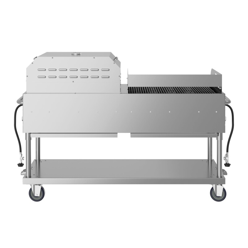 72 in. Full Stainless Steel Commercial Outdoor Propane Gas Grill with 36 in. Griddle and 36 in.Pizza Oven, ETL Listed in Stainless-Steel CGKIT7G36P36, product image 12 of 12