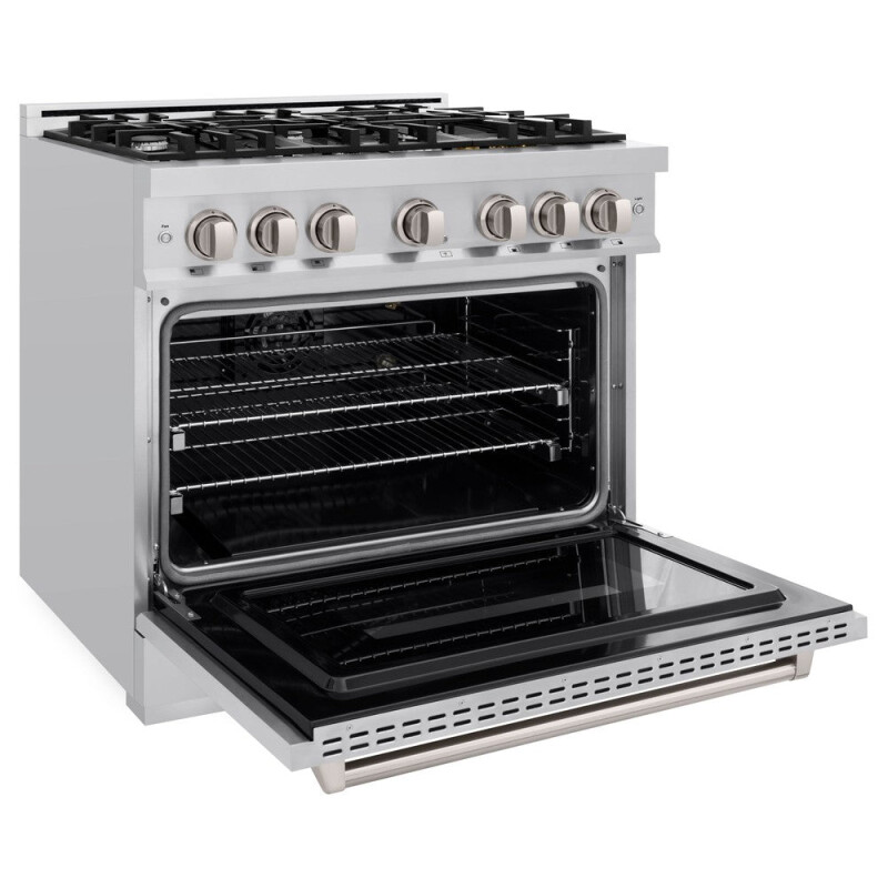 36 In. 5.2 Cu. Ft. Classic Gas Range With 6 Burner Cooktop And Convection Gas Oven In Stainless Steel CGR36
