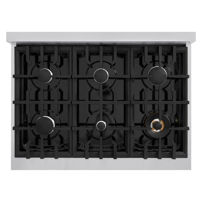 36 In. 5.2 Cu. Ft. Classic Gas Range With 6 Burner Cooktop And Convection Gas Oven In Stainless Steel CGR36
