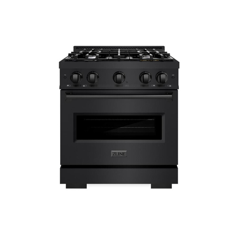 30 In. 4.2 Cu. Ft. Classic Gas Range With 4 Burner Cooktop And Convection Gas Oven In Black Stainless Steel CGRB30