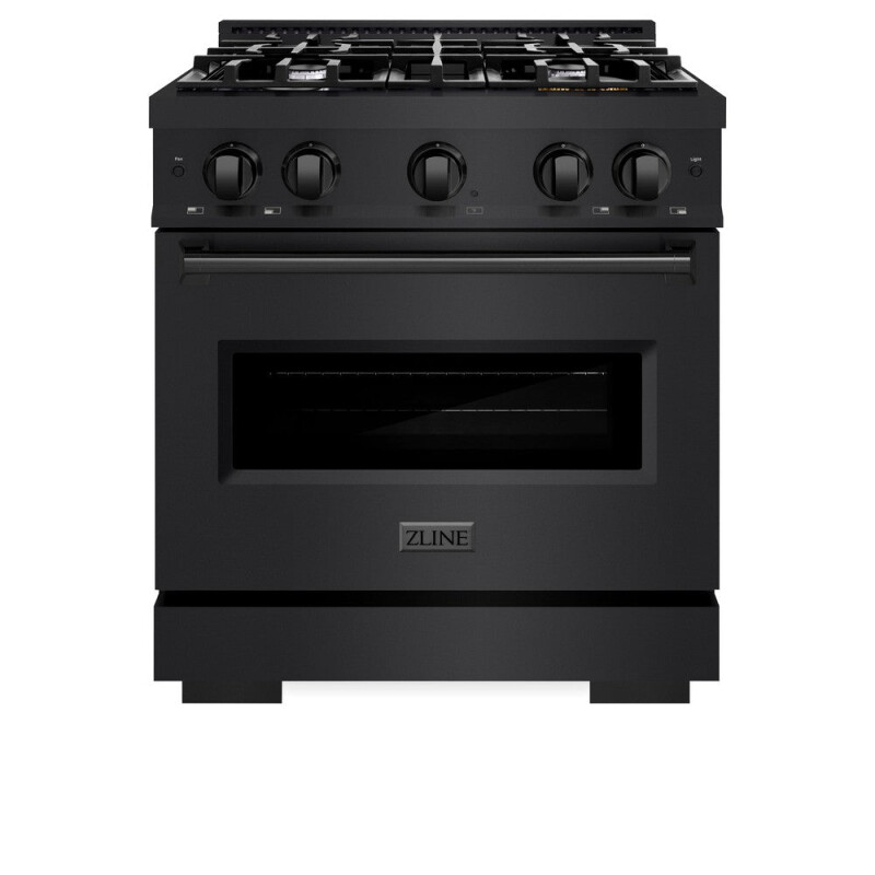 30 In. 4.2 Cu. Ft. Classic Gas Range With 4 Burner Cooktop And Convection Gas Oven In Black Stainless Steel CGRB30