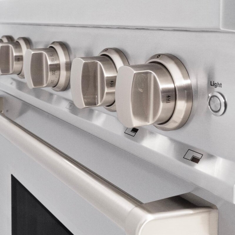 30 In. 4.2 Cu. Ft. Classic Gas Range With Convection Gas Oven In Stainless Steel With 4 Brass Burners CGRBR30