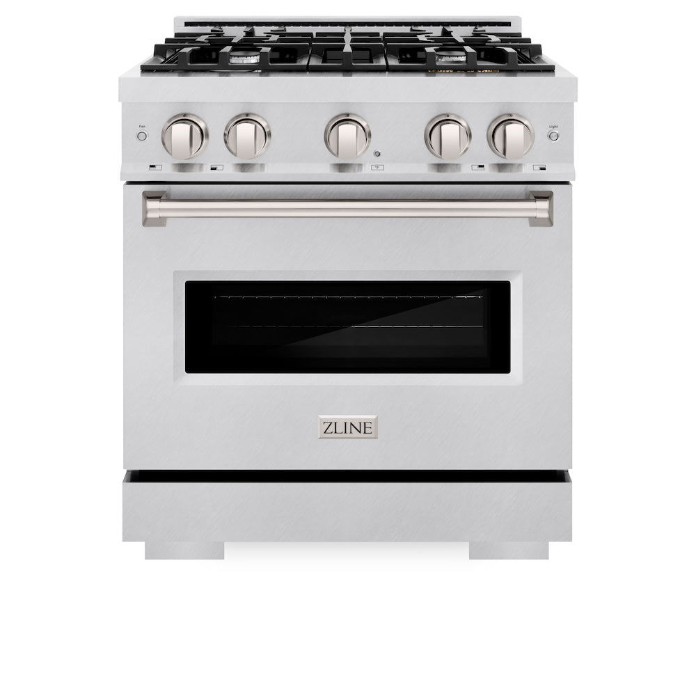 30 In. 4.2 Cu. Ft. Classic Gas Range With 4 Burner Cooktop And Convection Gas Oven In Satin Stainless Steel CGRS30