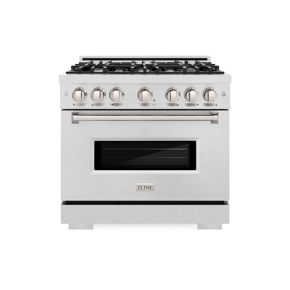 36 In. 5.2 Cu. Ft. Classic Gas Range With 6 Burner Cooktop And Convection Gas Oven In Satin Stainless Steel CGRS36