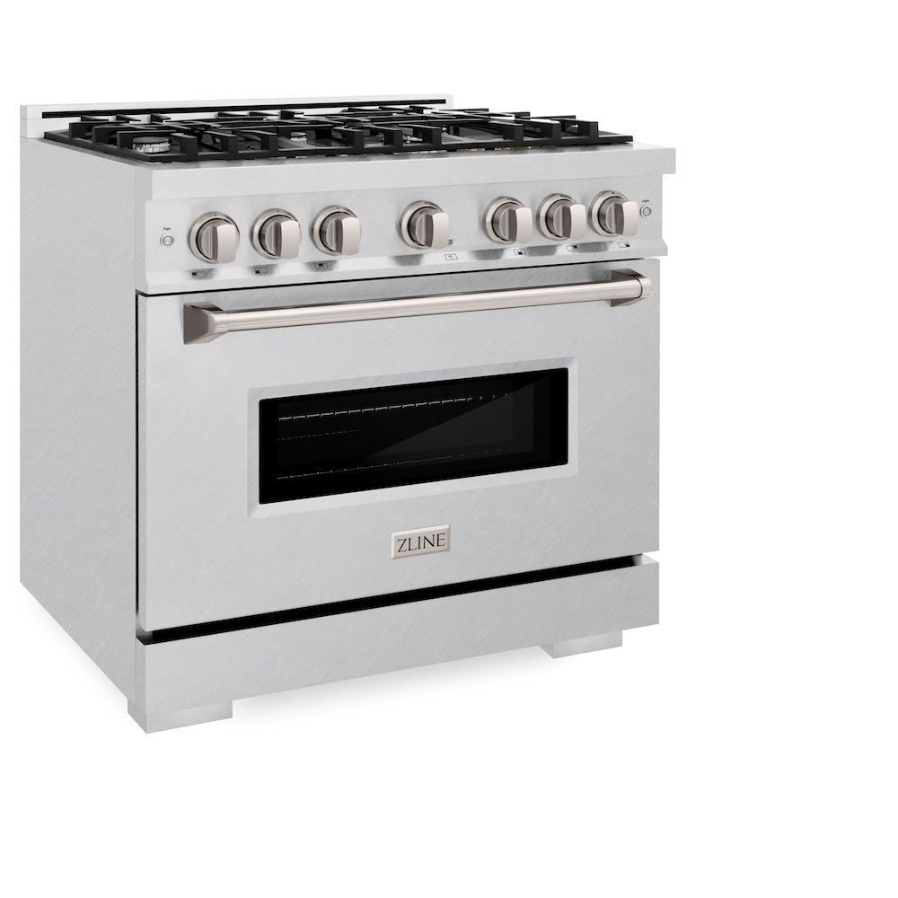 36 In. 5.2 Cu. Ft. Classic Gas Range With 6 Burner Cooktop And Convection Gas Oven In Satin Stainless Steel CGRS36