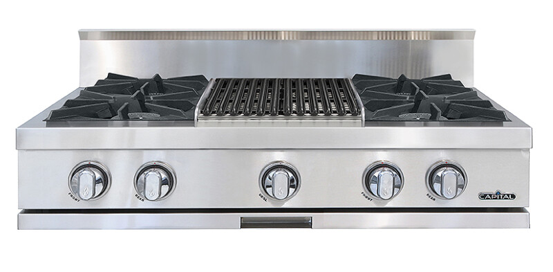36″ Rangetop 2 Open Burners / Grill / 2 Open Burners LP CGRT362B2L