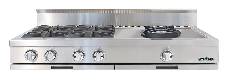 48″ Rangetop 4 Open Burners / Power Wok NG CGRT484CWN