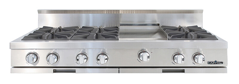 48″ Rangetop 4 Open Burners / Griddle / 2 Open Burners NG CGRT484G2N