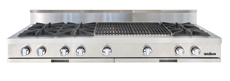 60″ Rangetop 4 Open Burners / 24″ Grill / 2 Open Burners NG CGRT604BB2N