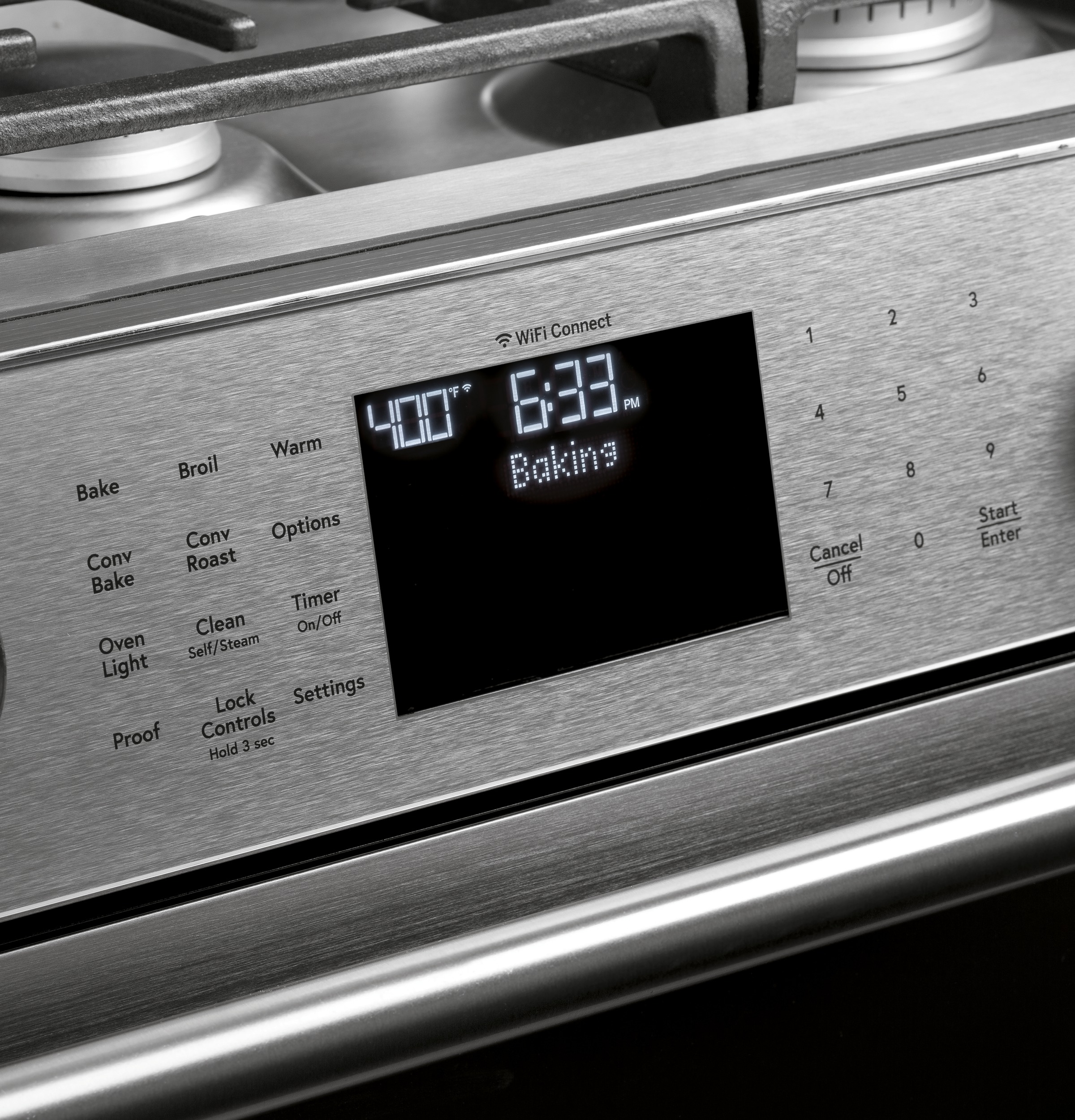 CAFÉ™ 30" Smart Slide-In, Front-Control, Gas Range with Convection Oven in Platinum Glass view 22