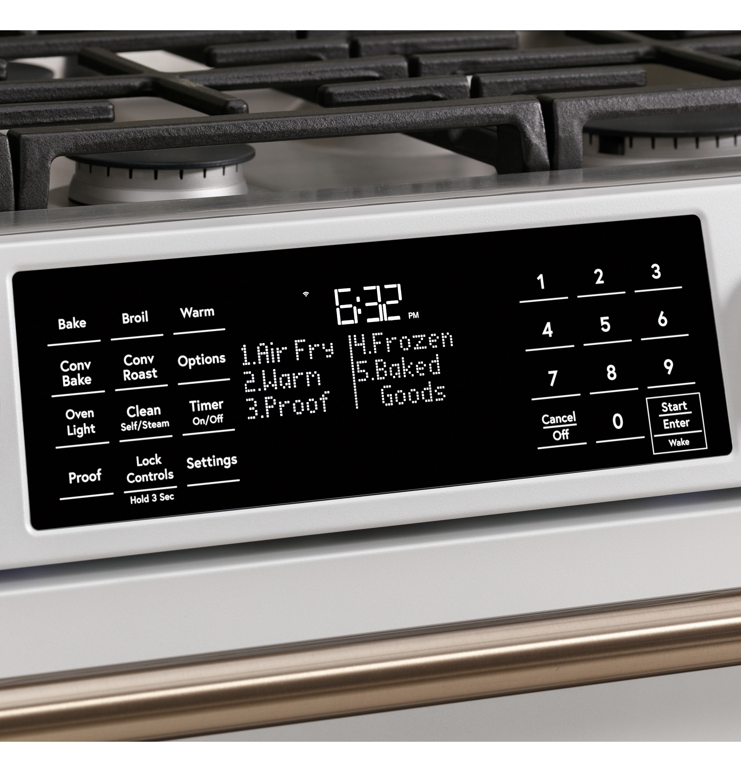 CAFÉ™ 30" Smart Slide-In, Front-Control, Gas Range with Convection Oven in Platinum Glass view 7