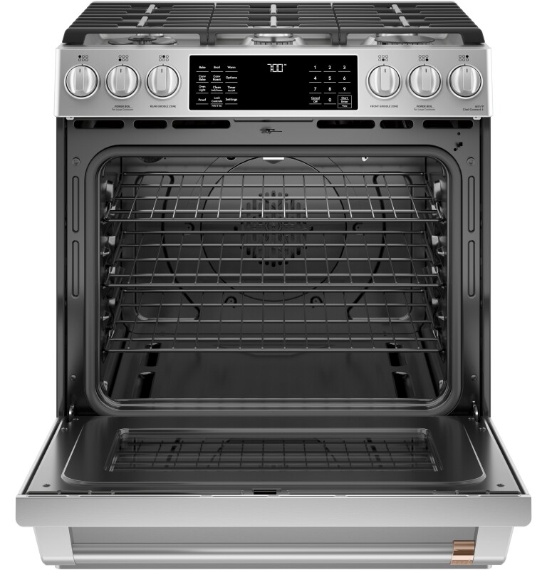 CAFÉ™ 30" Smart Slide-In, Front-Control, Gas Range with Convection Oven view 16