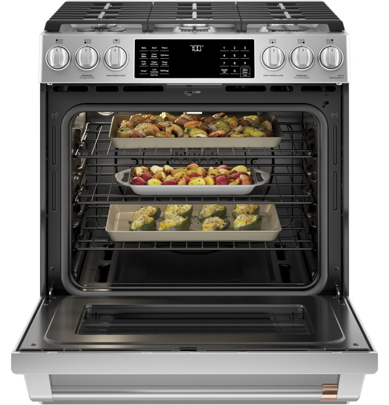 CAFÉ™ 30" Smart Slide-In, Front-Control, Gas Range with Convection Oven view 28