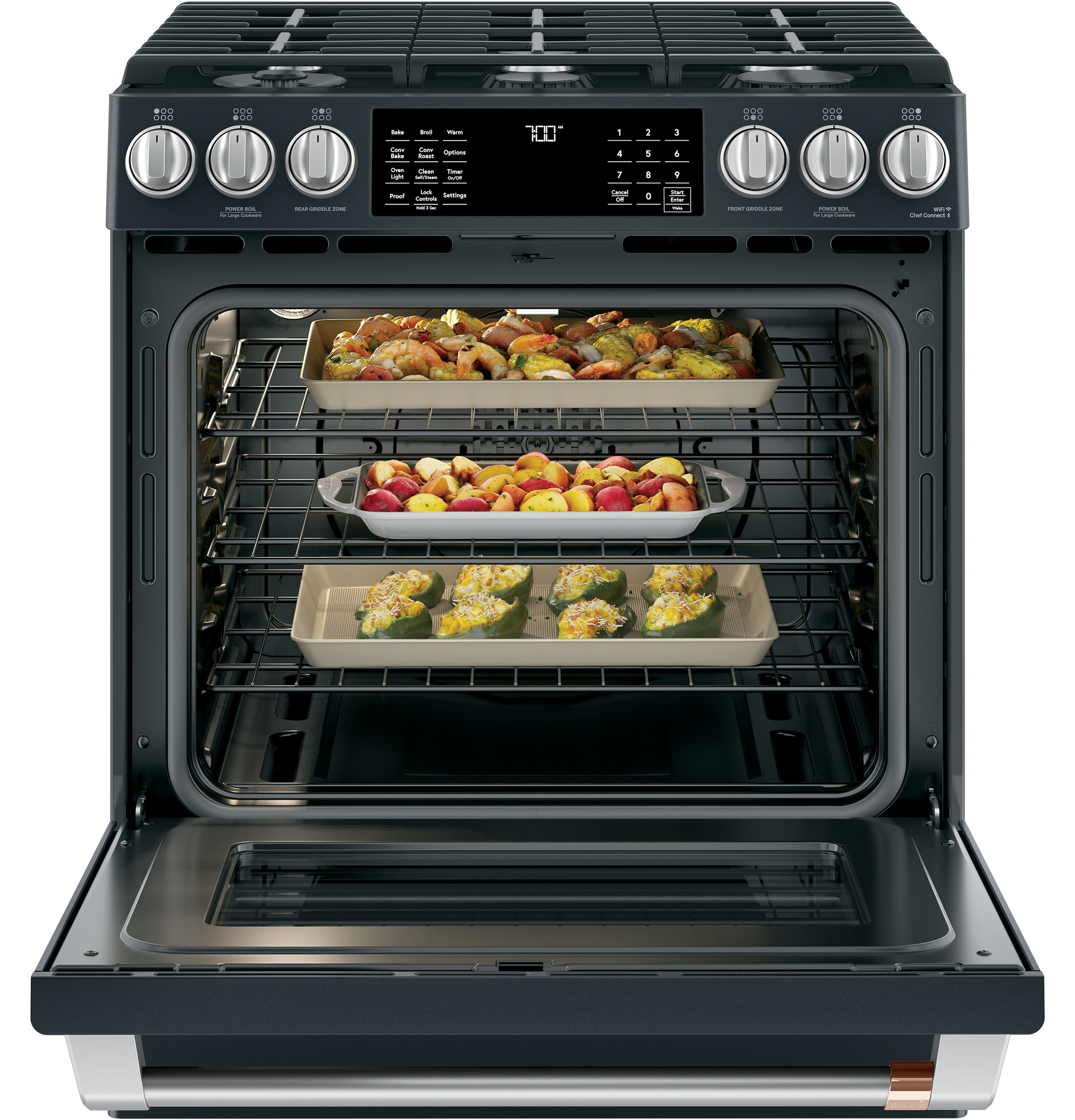 CAFÉ™ 30" Smart Slide-In, Front-Control, Gas Range with Convection Oven view 29