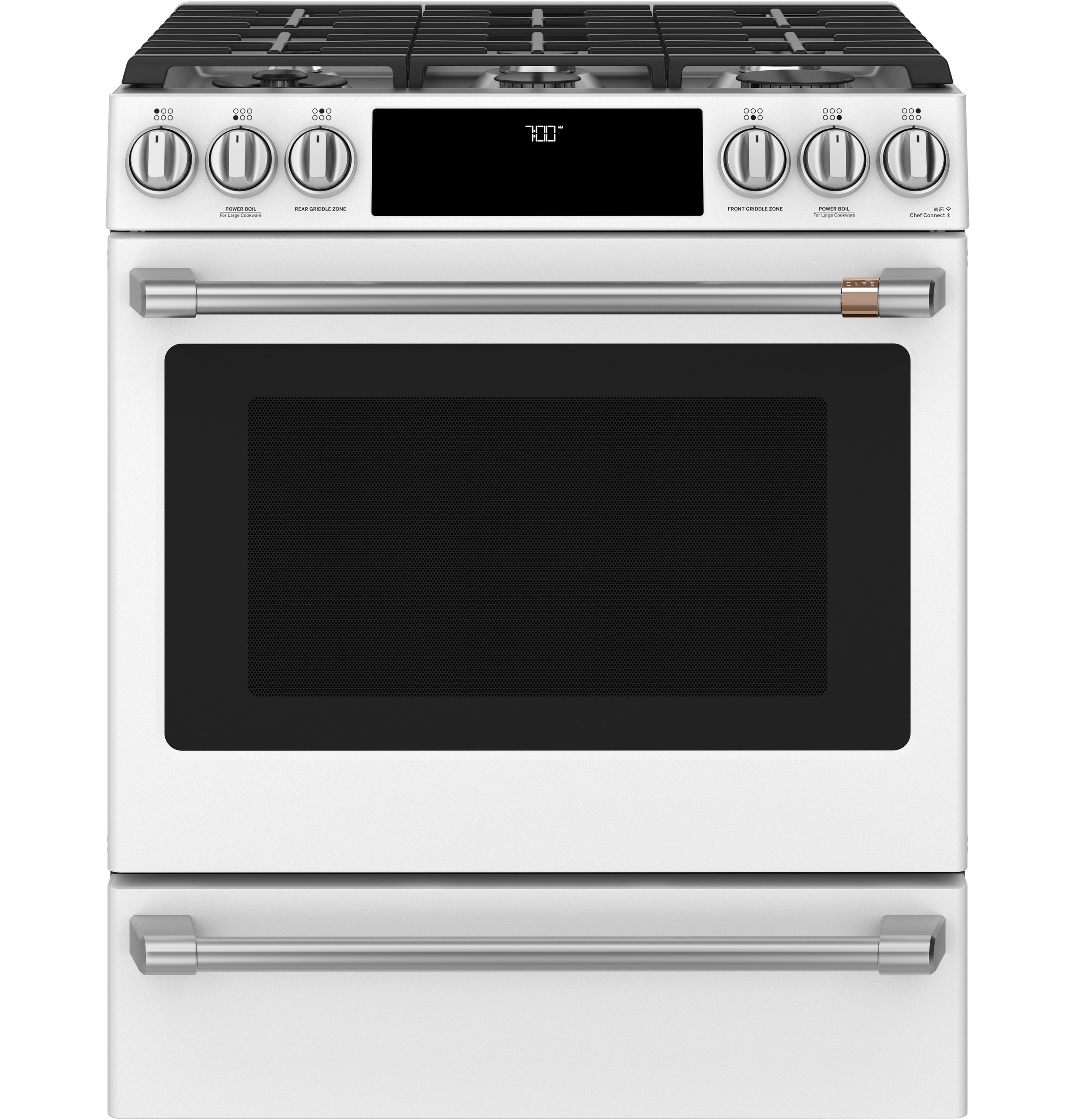 CAFÉ™ 30" Smart Slide-In, Front-Control, Gas Range with Convection Oven view 4