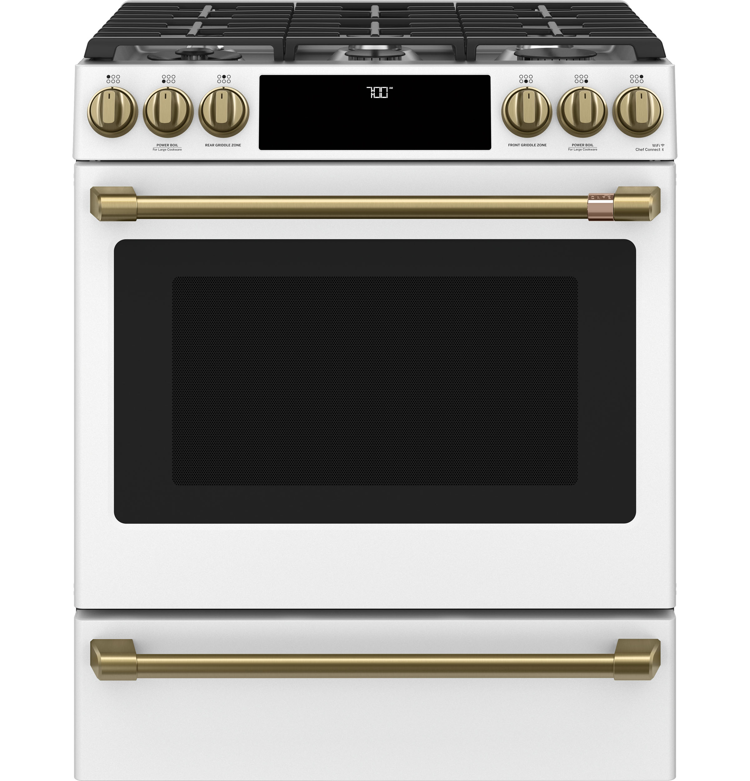 CAFÉ™ 30" Smart Slide-In, Front-Control, Gas Range with Convection Oven view 3