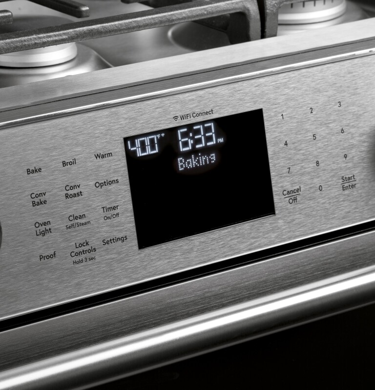 30" Smart Slide-In, Front-Control, Gas Double-Oven Range with Convection CGS750M2NS5