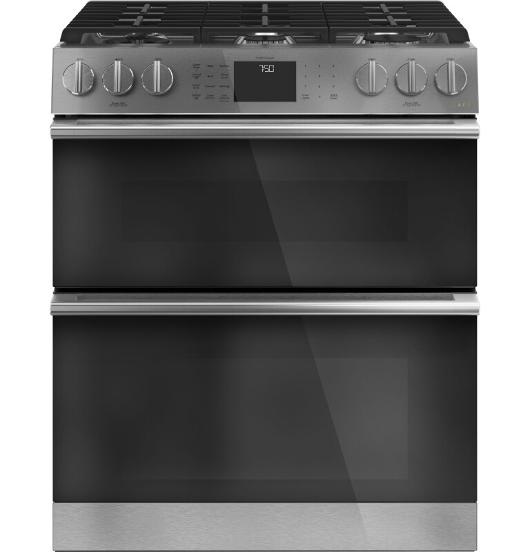 30" Smart Slide-In, Front-Control, Gas Double-Oven Range with Convection CGS750M2NS5