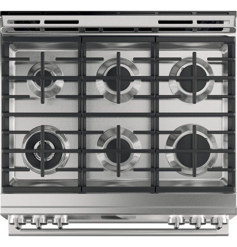 30" Smart Slide-In, Front-Control, Gas Double-Oven Range with Convection CGS750M2NS5