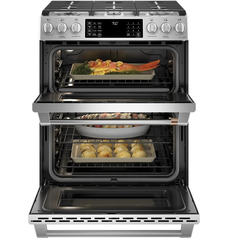 CAFÉ™ 30" Smart Slide-In, Front-Control, Gas Double-Oven Range with Convection view 31