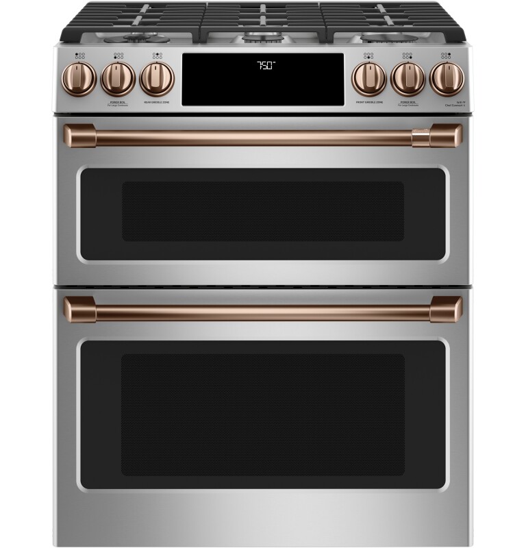 CAFÉ™ 30" Smart Slide-In, Front-Control, Gas Double-Oven Range with Convection view 5
