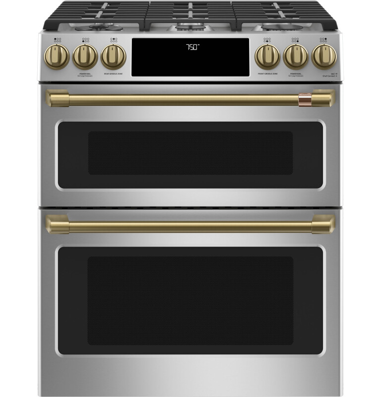 CAFÉ™ 30" Smart Slide-In, Front-Control, Gas Double-Oven Range with Convection view 4