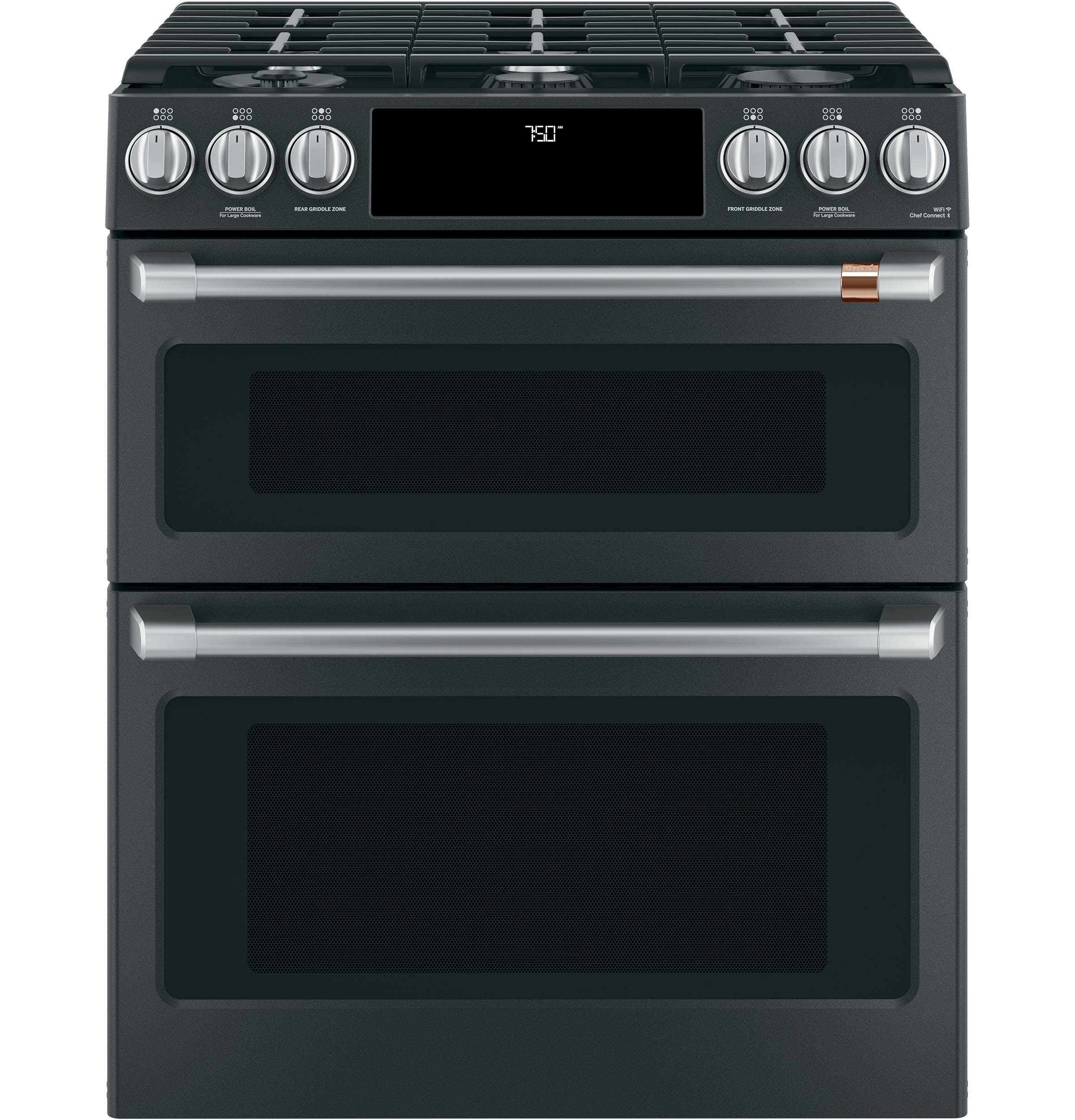 30" Smart Slide-In, Front-Control, Gas Double-Oven Range with Convection CGS750P3MD1