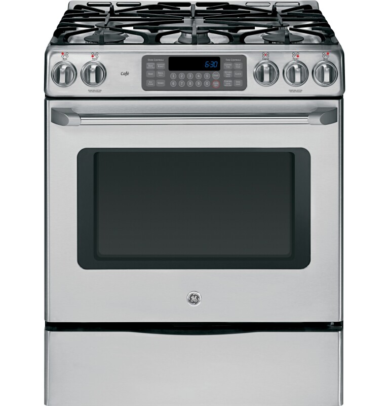 Café Series 30" Slide-in Front Control Range With Storage Drawer CGS975SEDSS