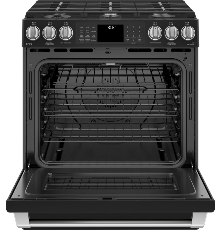 Café Series 30" Slide-in Front Control Range With Warming Drawer CGS986EELDS