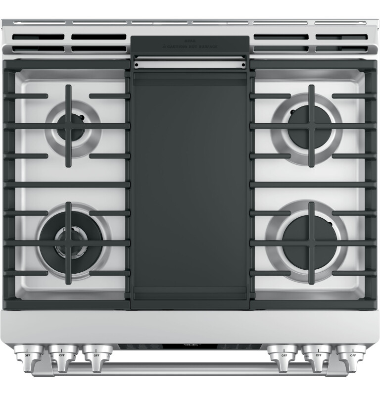 GE Series 30" Slide-In Front Control Range with Warming Drawer CGS986SELSS