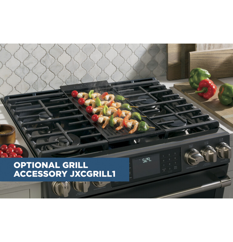 Café Series 30" Slide-in Front Control Gas Double Oven With Convection Range CGS995EELDS