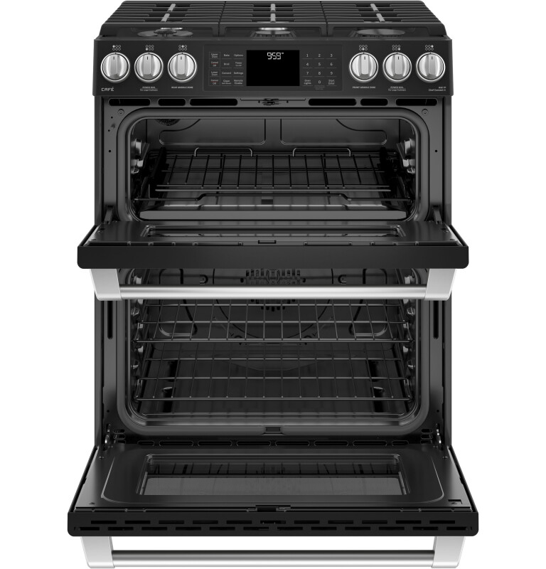 Café Series 30" Slide-in Front Control Gas Double Oven With Convection Range CGS995EELDS