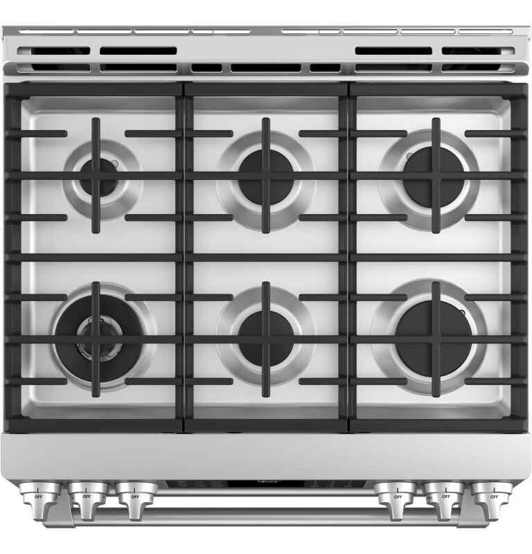 GE Series 30" Slide-In Front Control Gas Double Oven with Convection Range CGS995SELSS