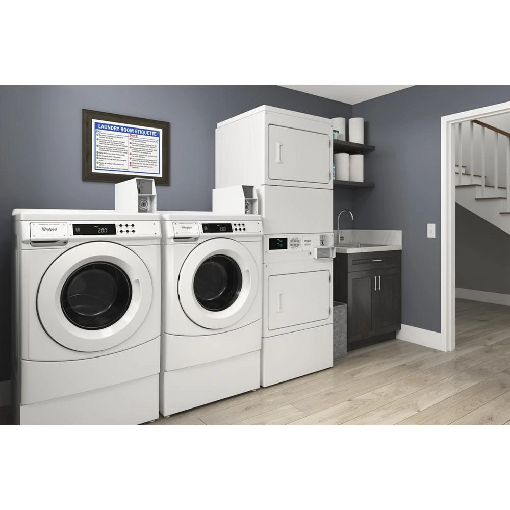 Commercial Gas Stack Dryer with Factory-Installed Coin Drop and Coin Box CGSP2958JQ