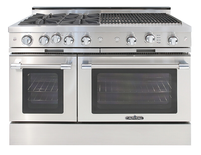 48″ Grand Chef Range 4 Open Burners / 24″ Grill LP CGSR484BBL