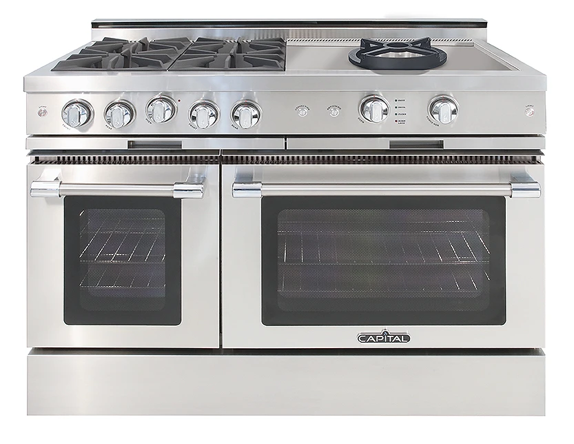 48″ Grand Chef Range 4 Open Burners / Power Wok NG CGSR484CWN
